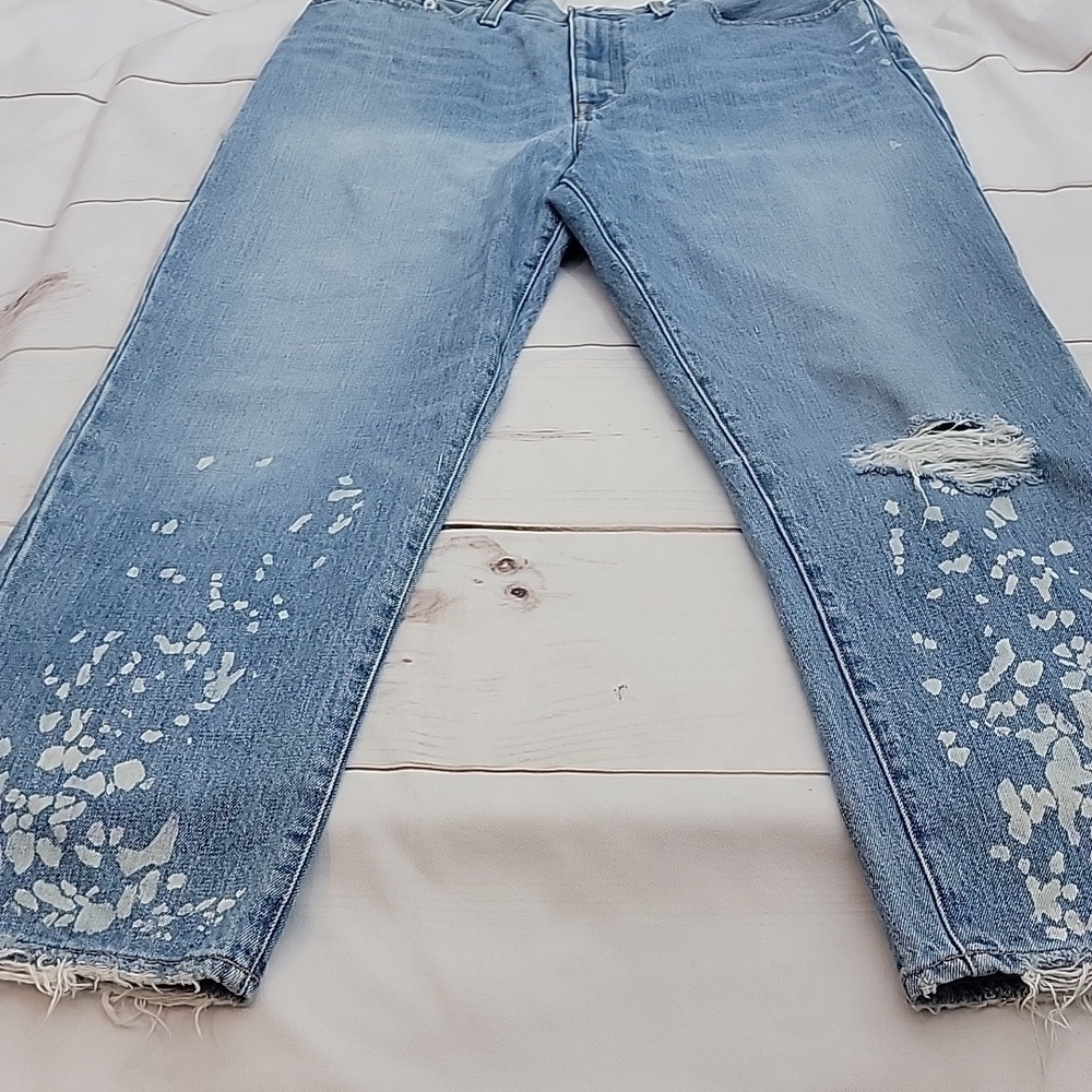 MADEWELL The Dad Jean Bleached Edition Medium Wash Slouchy High Rise Size 30